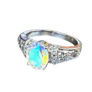 Spinel Semi Precious Ring Size 10 316L Stainless Steel